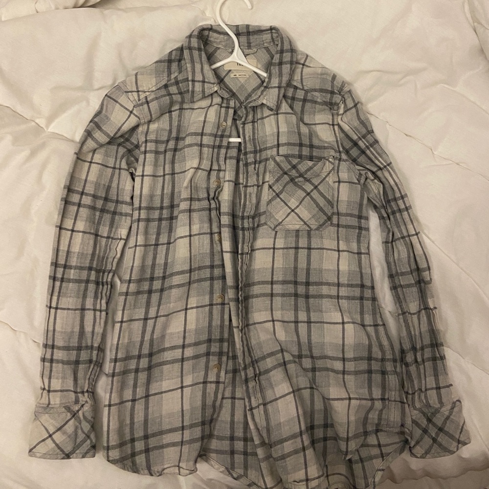 Aritzia TNA Brisco plaid shirt button down